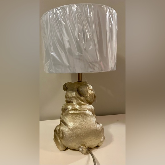 Gold Bulldog Table Lamp - Picture 3 of 5